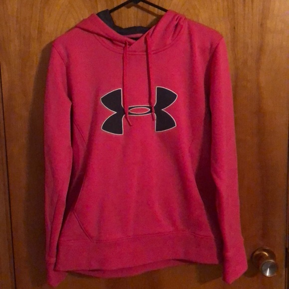 mens pink under armour hoodie